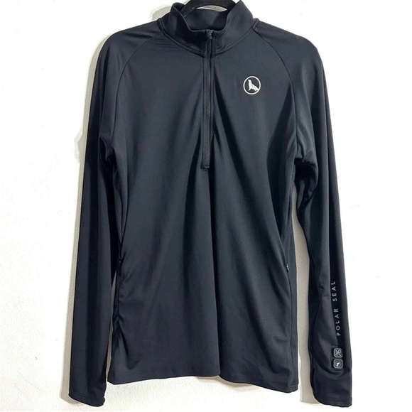 Black Fitted Long Sleeve Polo Top - Picture 2 of 12